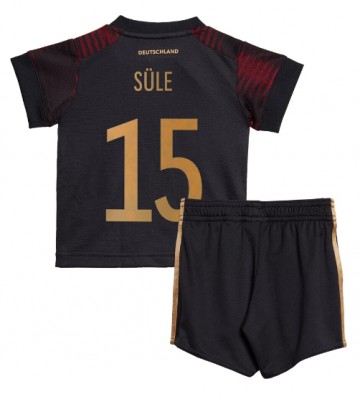 Maillot de foot Allemagne Niklas Sule #15 Extérieur enfant Monde 2022 Manches Courte (+ pantalon court)